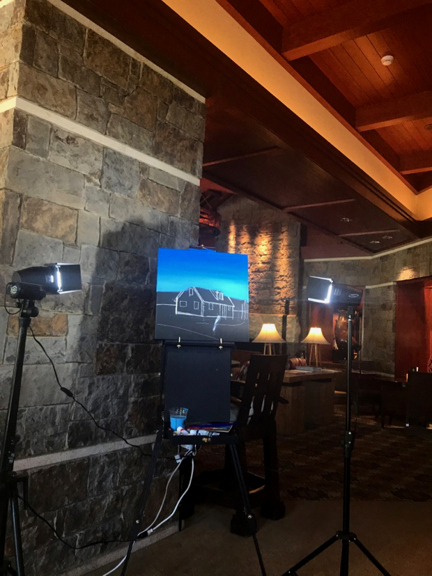 Pink House John Moulton Ranch Jackson Hole Painting Process by Borbay - BORBAY Pink House John Moulton Ranch Jackson Hole Painting Process by Borbay