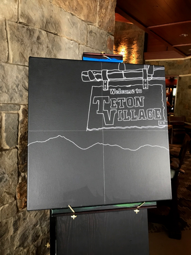 Welcome to Teton Village Painting Process by Borbay - BORBAY Welcome to Teton Village Painting Process by Borbay