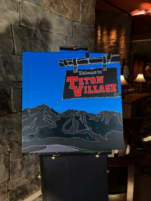 Welcome to Teton Village Painting Process by Borbay - BORBAY Welcome to Teton Village Painting Process by Borbay