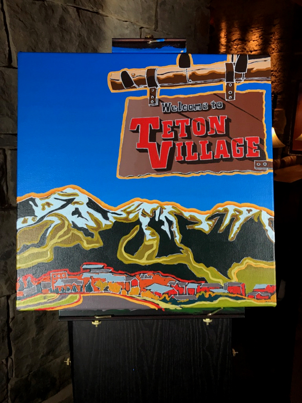 Welcome to Teton Village Painting Process by Borbay - BORBAY Welcome to Teton Village Painting Process by Borbay