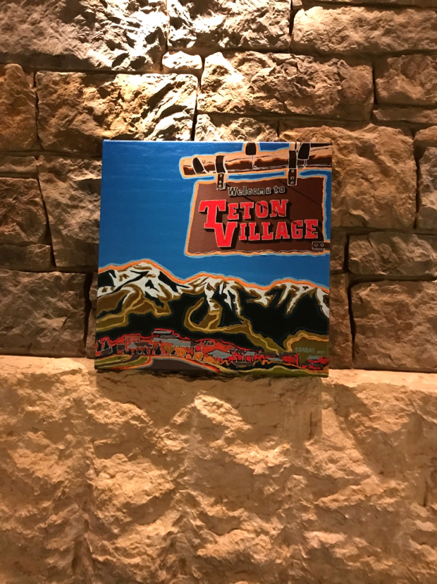 Welcome to Teton Village Painting Process by Borbay - BORBAY Welcome to Teton Village Painting Process by Borbay