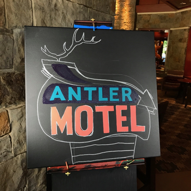 Antler Neon Sign Session Painting Process by Borbay