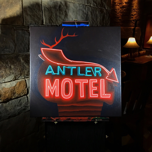 Antler Neon Sign Session Painting Process by Borbay - BORBAY Antler Neon Sign Session Painting Process by Borbay