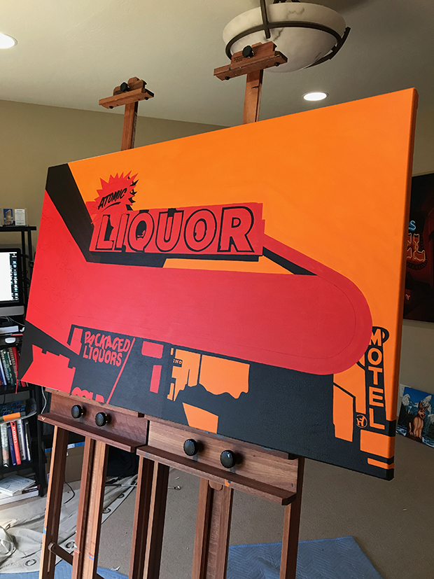 Atomic Liquors Painting Process by Borbay - BORBAY Atomic Liquors Painting Process by Borbay