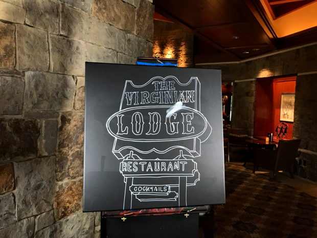 The Virginian Lodge Sign Painting Process by Borbay
