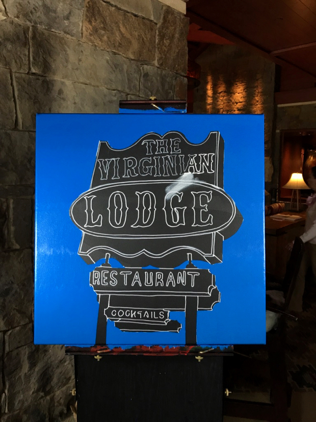 The Virginian Lodge Sign Painting Process by Borbay