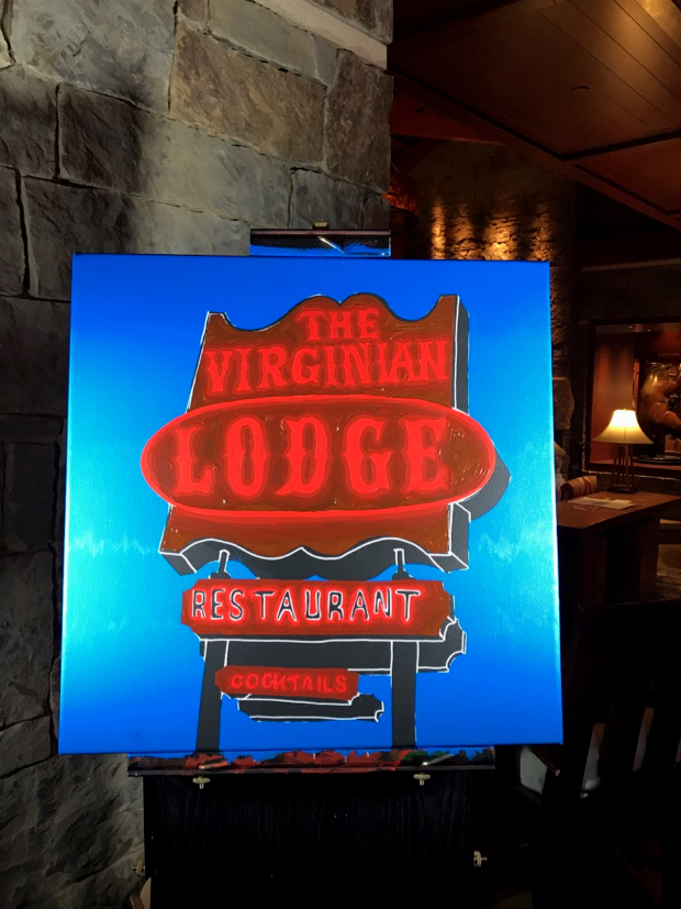 The Virginian Lodge Sign Painting Process by Borbay