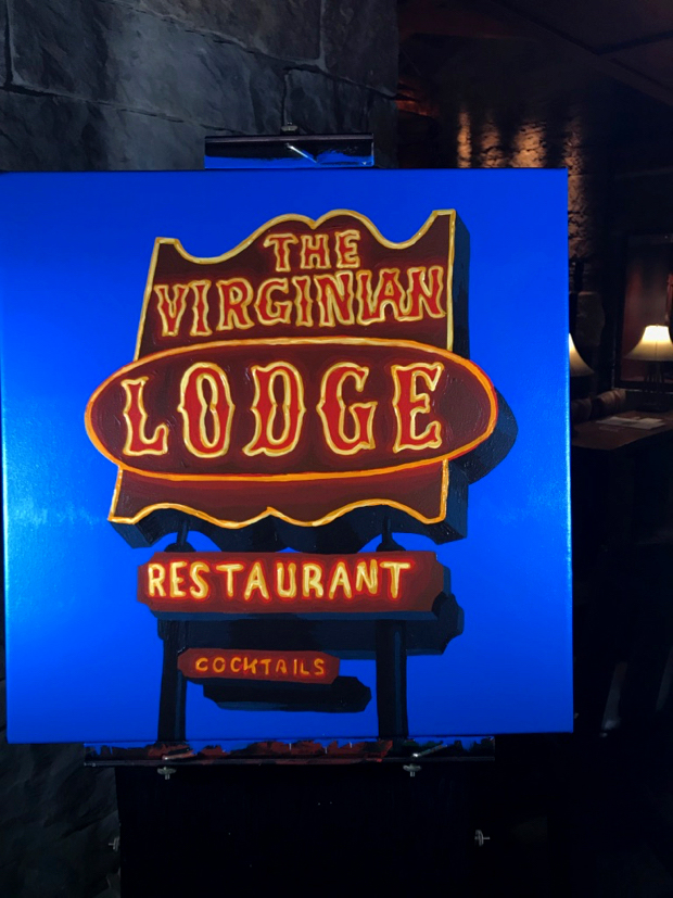 The Virginian Lodge Sign Painting Process by Borbay