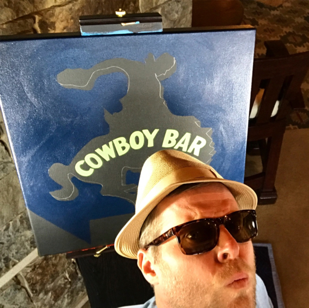 Cowboy Bar Marquee Neon Painting Process by Borbay