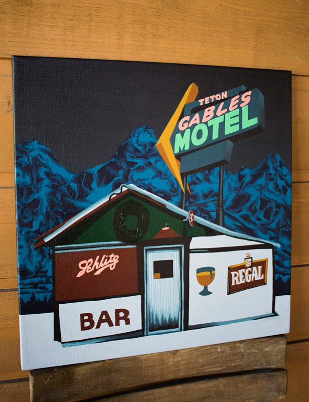 Snake and Jakes and Cuttys in Teton National Painting Process by Borbay - BORBAY Snake and Jakes and Cuttys in Teton National Painting Process by Borbay