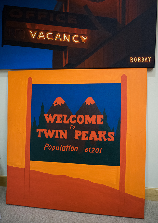 Welcome To Twin Peaks Painting Process Neon by Borbay 