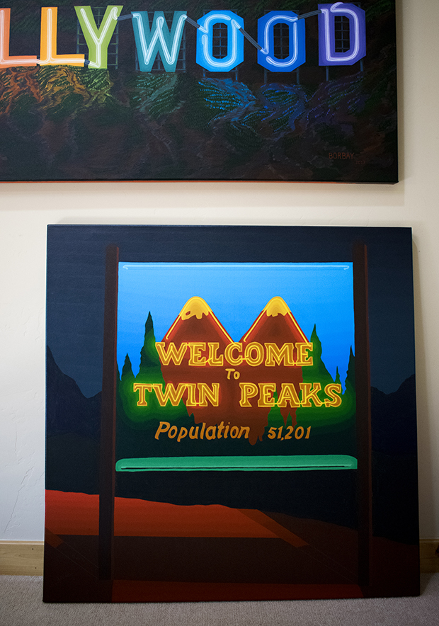 Welcome To Twin Peaks Painting Process Neon by Borbay 