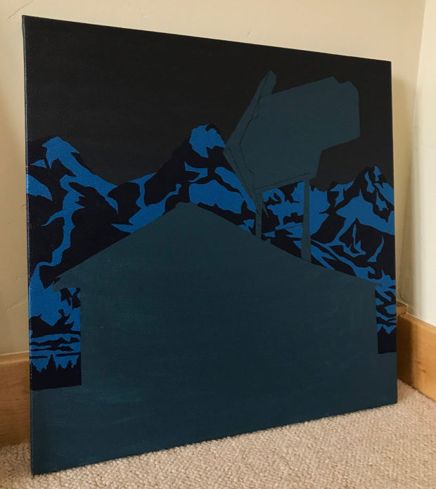 Snake and Jakes and Cuttys in Teton National Painting Process by Borbay - BORBAY Snake and Jakes and Cuttys in Teton National Painting Process by Borbay