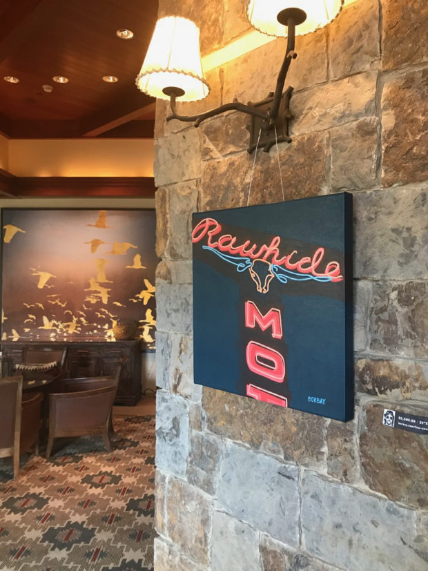 Rawhide Painting at Four Seasons Jackson Hole - BORBAY Rawhide Painting at Four Seasons Jackson Hole