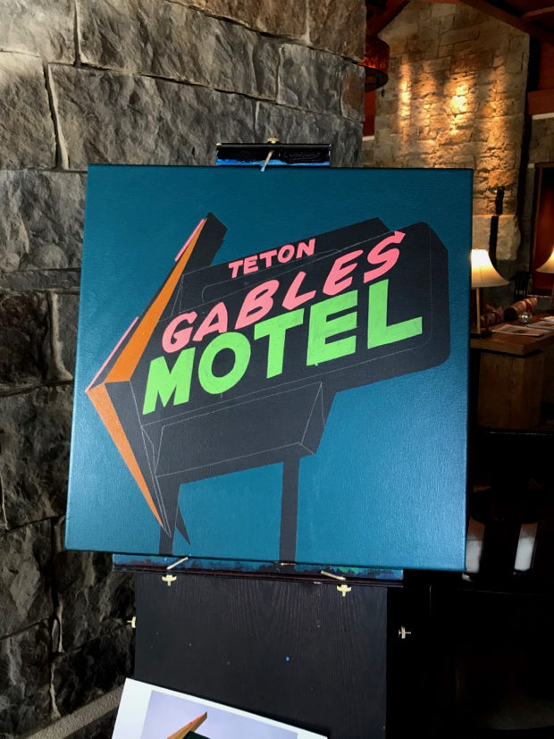Teton Gables Motel Painting Process by Borbay