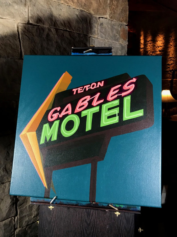 Teton Gables Motel Painting Process by Borbay