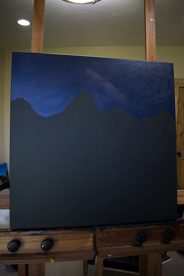 Guggenheim Painting Eclipse Painting Jackson Hole Painting Process by Borbay - BORBAY Guggenheim Painting Eclipse Painting Jackson Hole Painting Process by Borbay