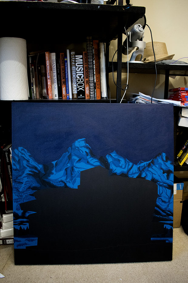 Guggenheim Painting Eclipse Painting Jackson Hole Painting Process by Borbay - BORBAY Guggenheim Painting Eclipse Painting Jackson Hole Painting Process by Borbay