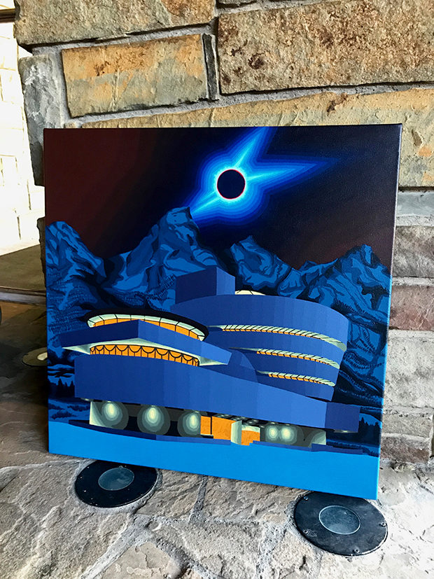Guggenheim Painting Eclipse Painting Jackson Hole Painting Process by Borbay