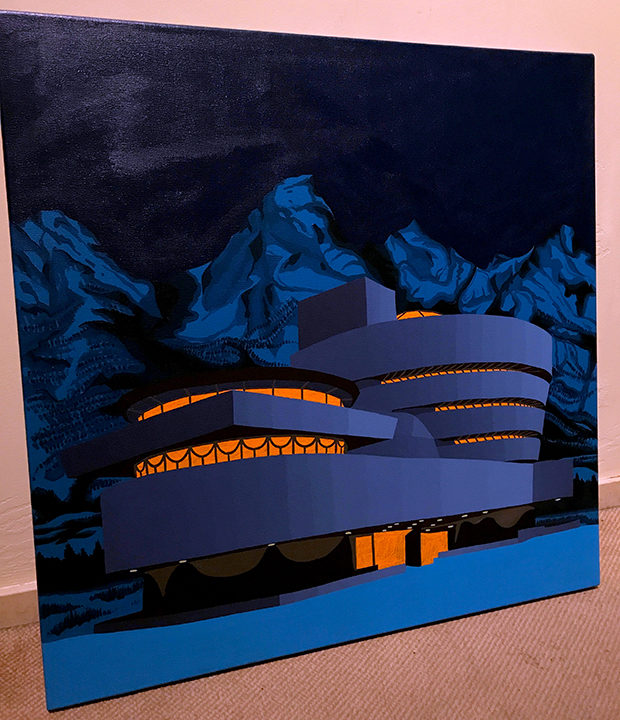 Guggenheim Painting Eclipse Painting Jackson Hole Painting Process by Borbay