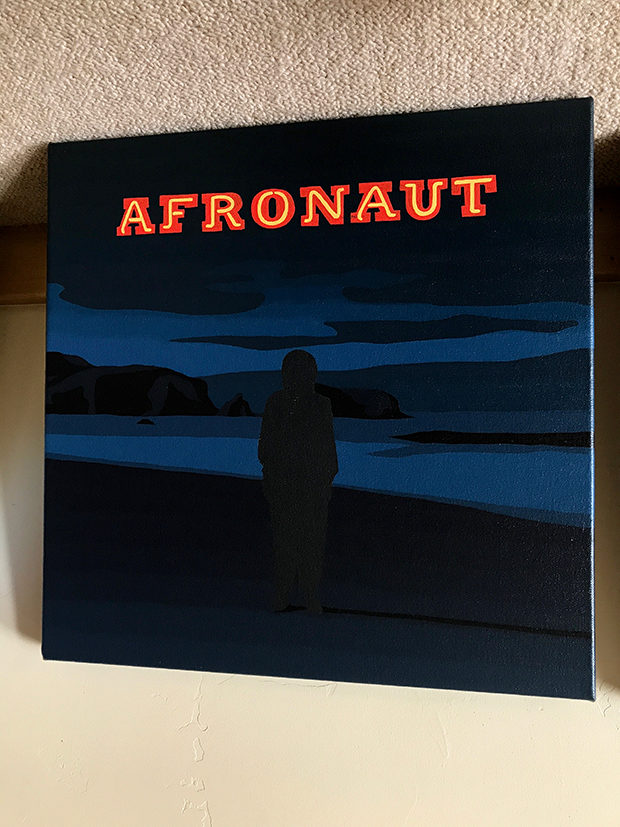 AFRONAUT MH the Verb Album Cover Painting Process by Borbay
