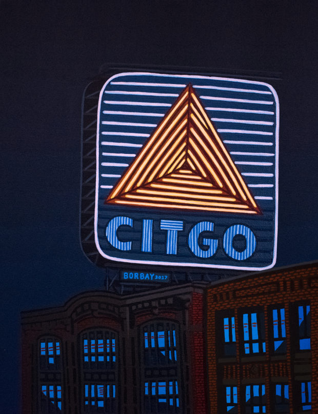 Citgo Sign Painting by Borbay