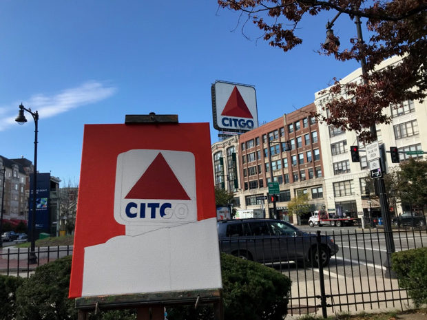 Citgo Sign Painting Process by Borbay