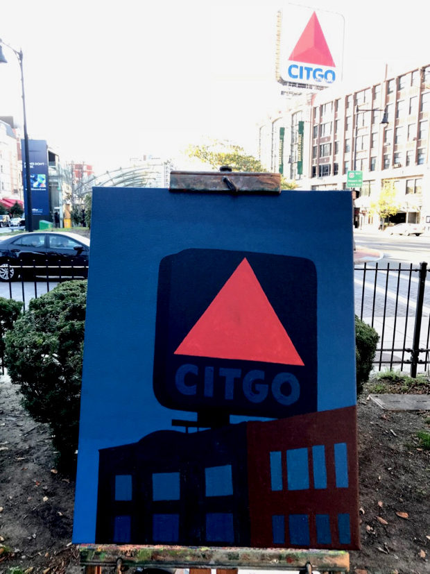 Citgo Sign Painting Process by Borbay