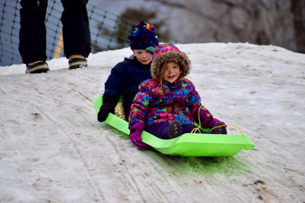 Sledding in Victor
