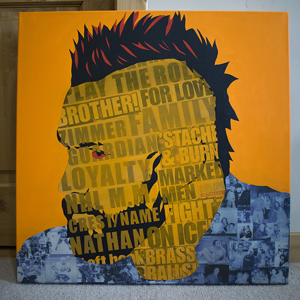 Trevor Gillies Collage Portrait Process by Borbay