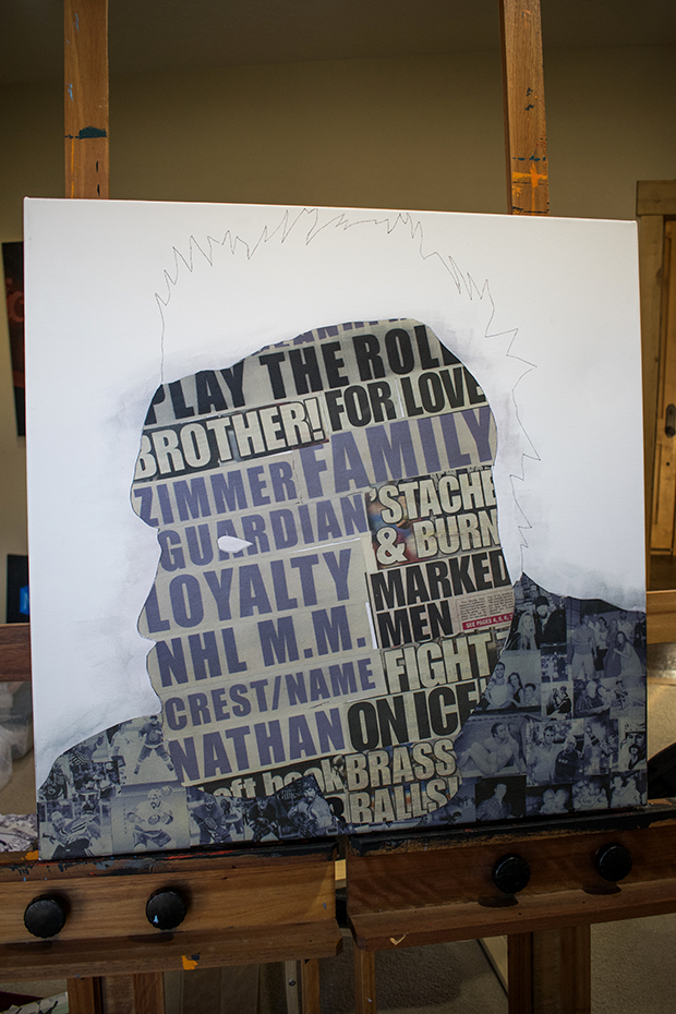 Trevor Gillies Collage Portrait Process by Borbay