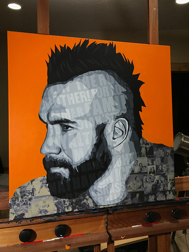 Trevor Gillies Collage Portrait Process by Borbay