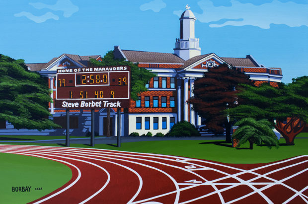 Bay Shore Steve Borbet Track Painting by Borbay