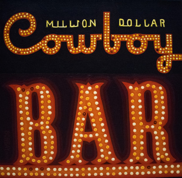 Million Dollar Cowboy Boy Bar Painting by Borbay