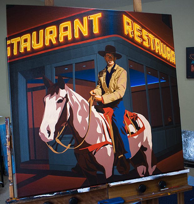 Gary Cooper Painting Process by Borbay