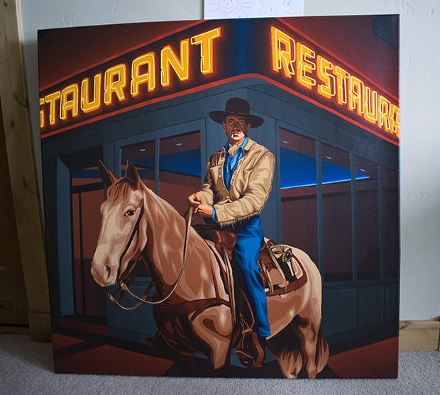 Gary Cooper Painting Process by Borbay