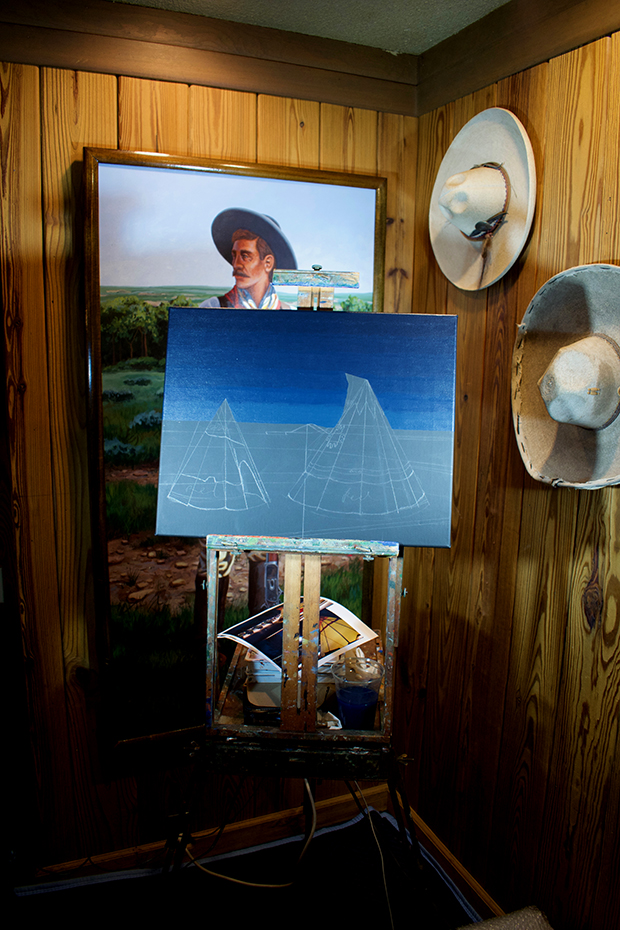 Saratoga Hot Springs Resort Painting Process by Borbay