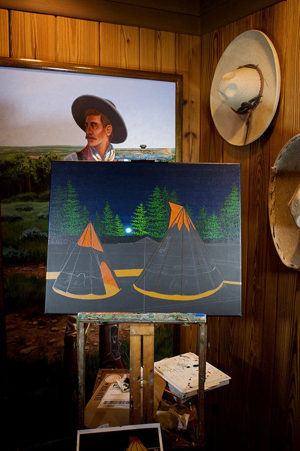 Saratoga Hot Springs Resort Painting Process by Borbay