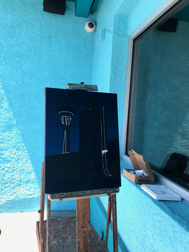 Mint Tavern Painting Process Las Vegas by Borbay