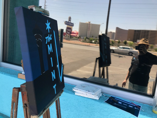 Mint Tavern Painting Process Las Vegas by Borbay