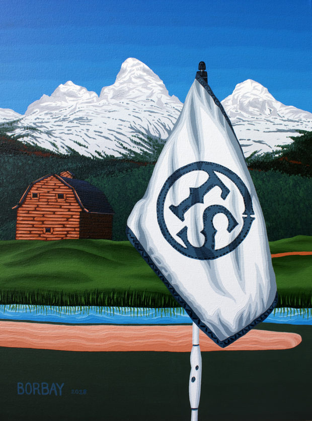 Teton Springs 15th Hole Painting by Borbay
