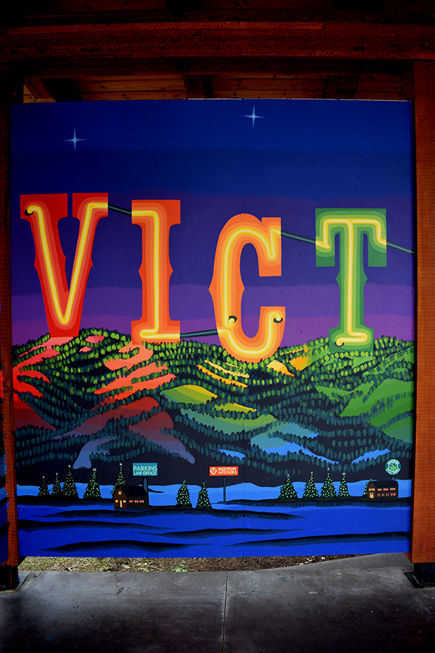 Victor Idaho Mural Painting Detail by Borbay