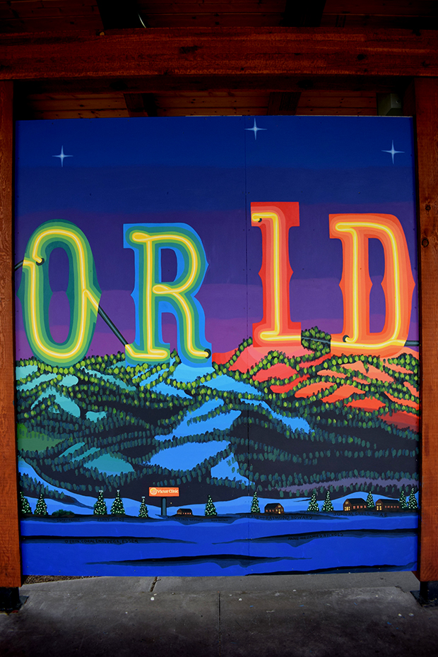 Victor Idaho Mural Painting Detail by Borbay