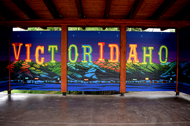Victor Idaho Mural painting by Borbay