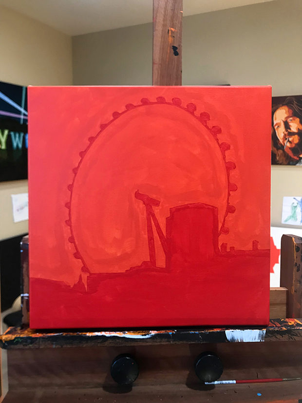 London Eye Painting Process by Borbay