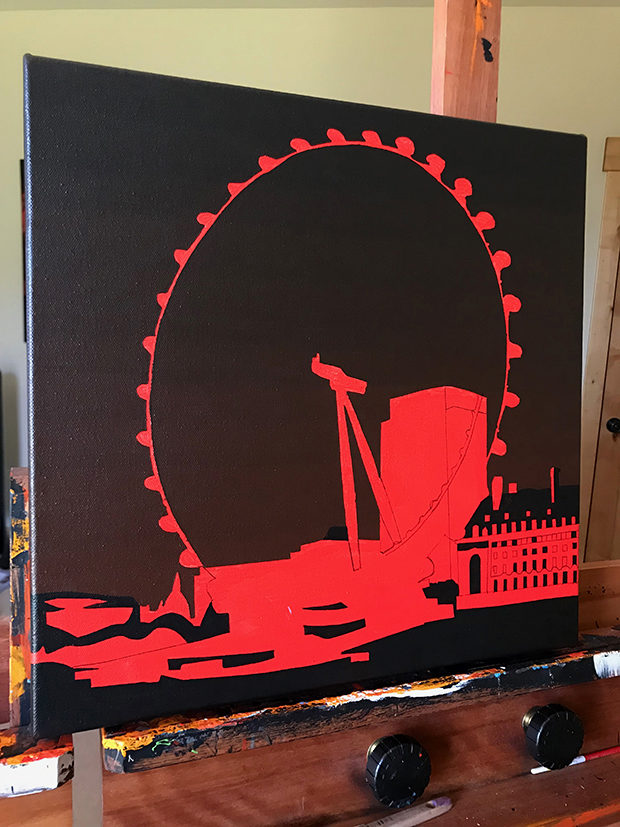 London Eye Painting Process by Borbay