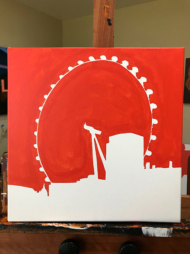 London Eye Painting Process by Borbay