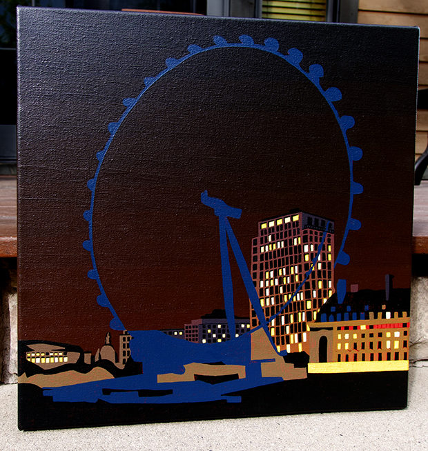 London Eye Painting Process by Borbay