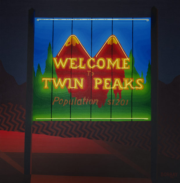 Welcome To Twin Peaks Painting Neon by Borbay