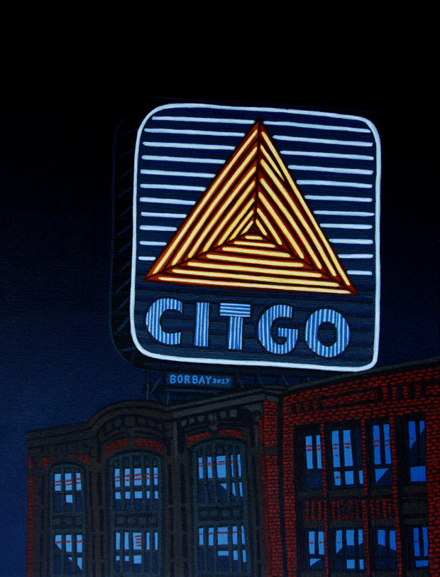 Citgo Sign Painting by Borbay